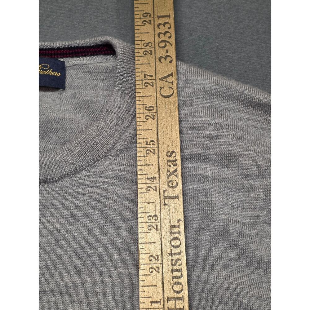 Brooks Brothers Mens XL Crewneck Wool Sweater  Pullover Light Gray - Picture 7 of 7